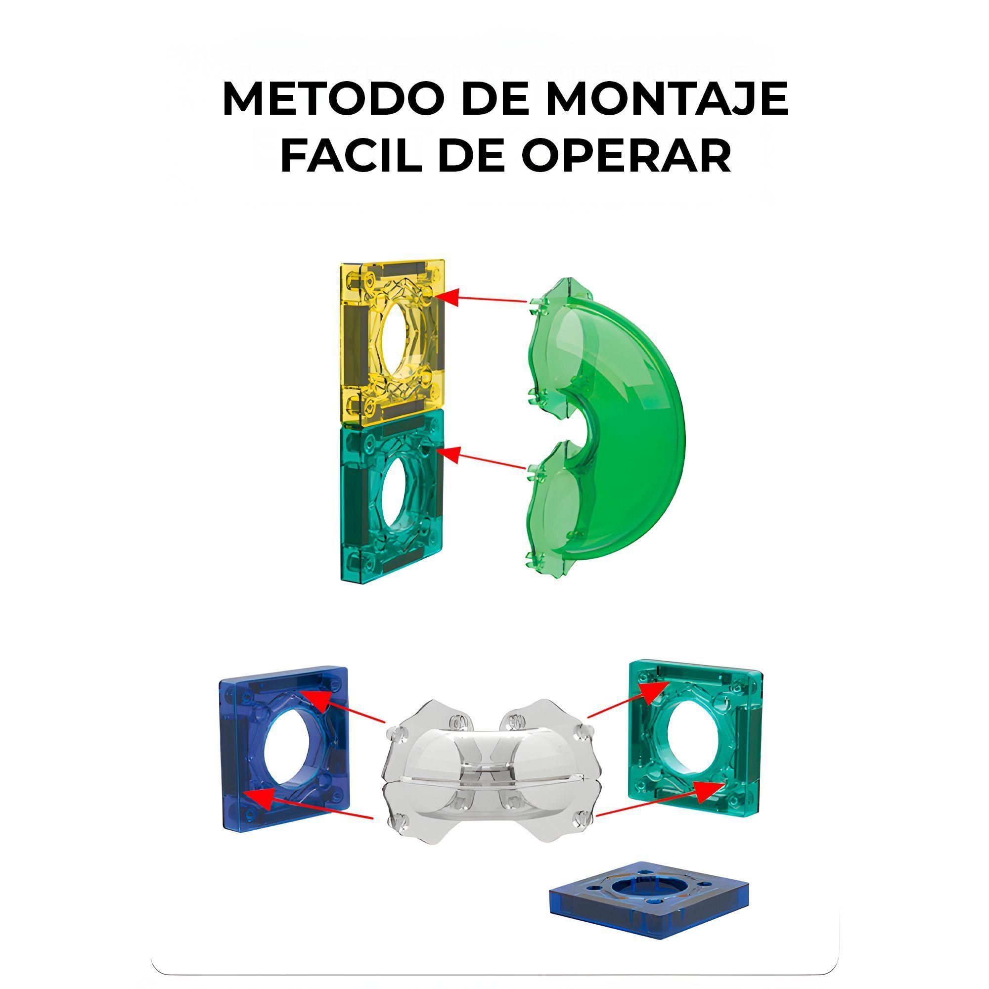 Juguete Bloques Magnético Construcción Imán Niños 160 Pcs-3