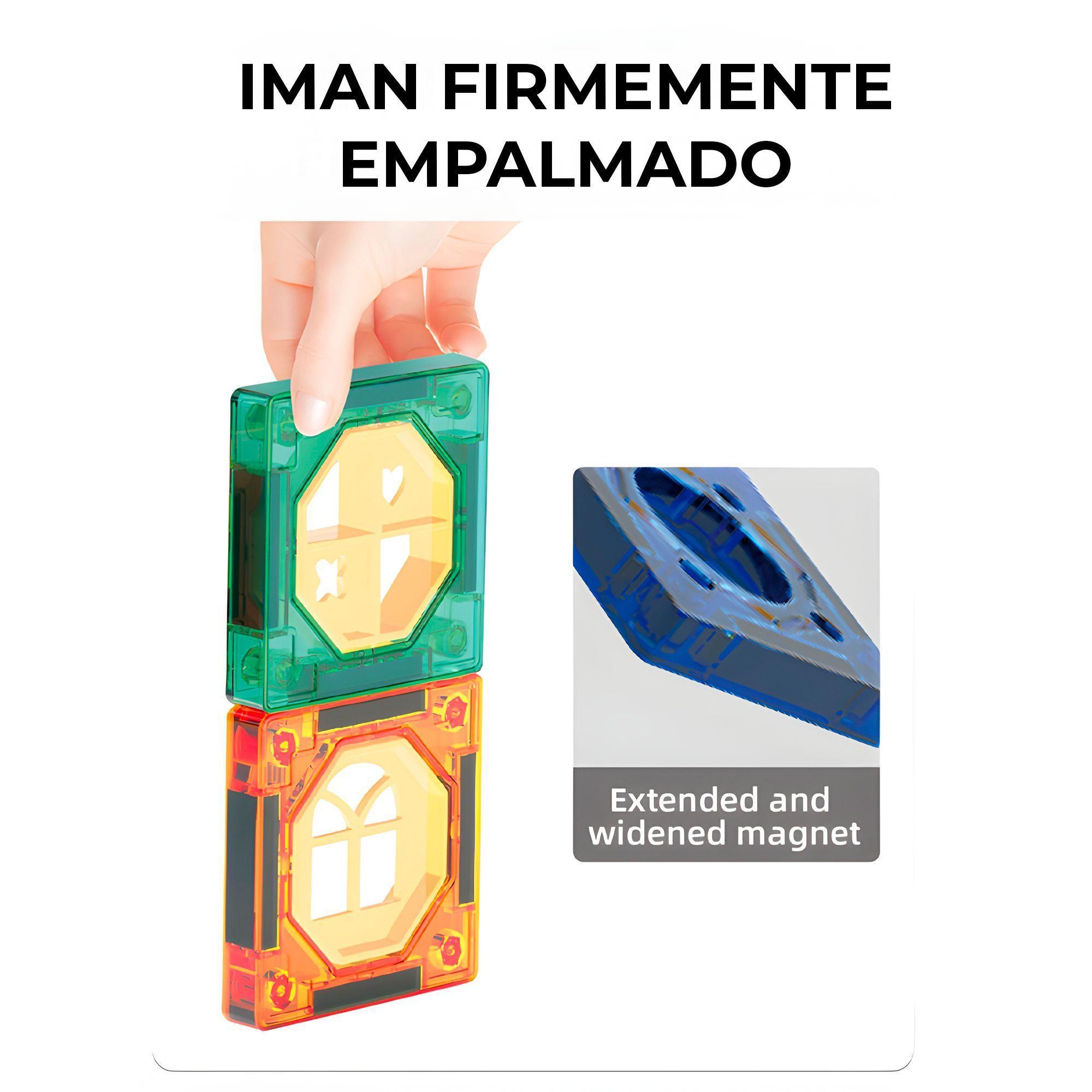 Juguete Bloques Magnético Construcción Imán Niños 160 Pcs-4