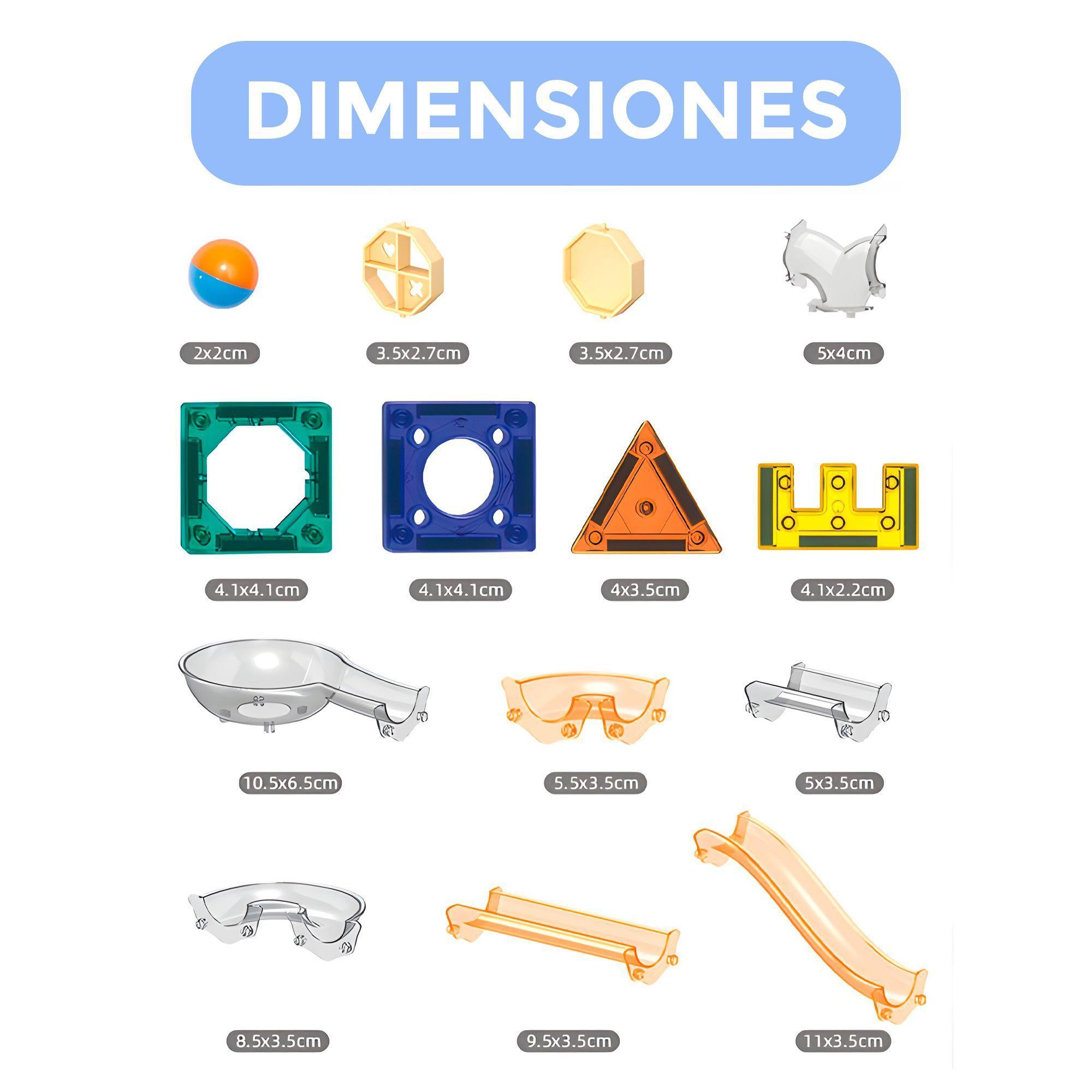 Juguete Bloques Magnético Construcción Imán Niños 160 Pcs-7