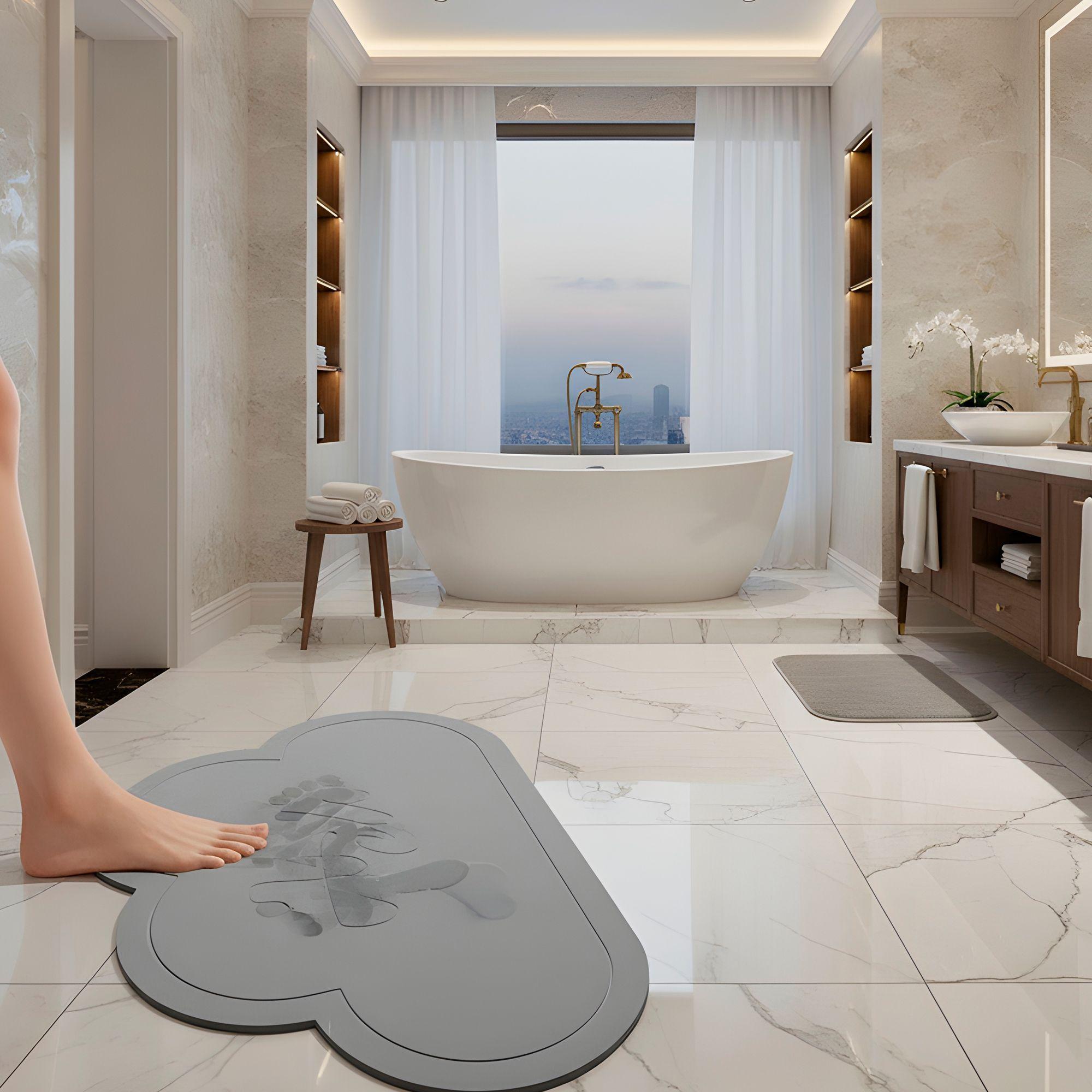 Alfombra Baño Absorbente Piedra Diatomita Salida De Baño-4