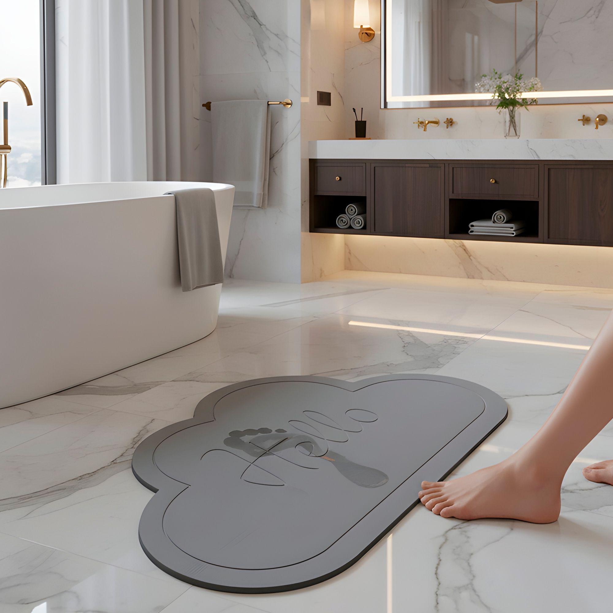 Alfombra Baño Absorbente Piedra Diatomita Salida De Baño-5