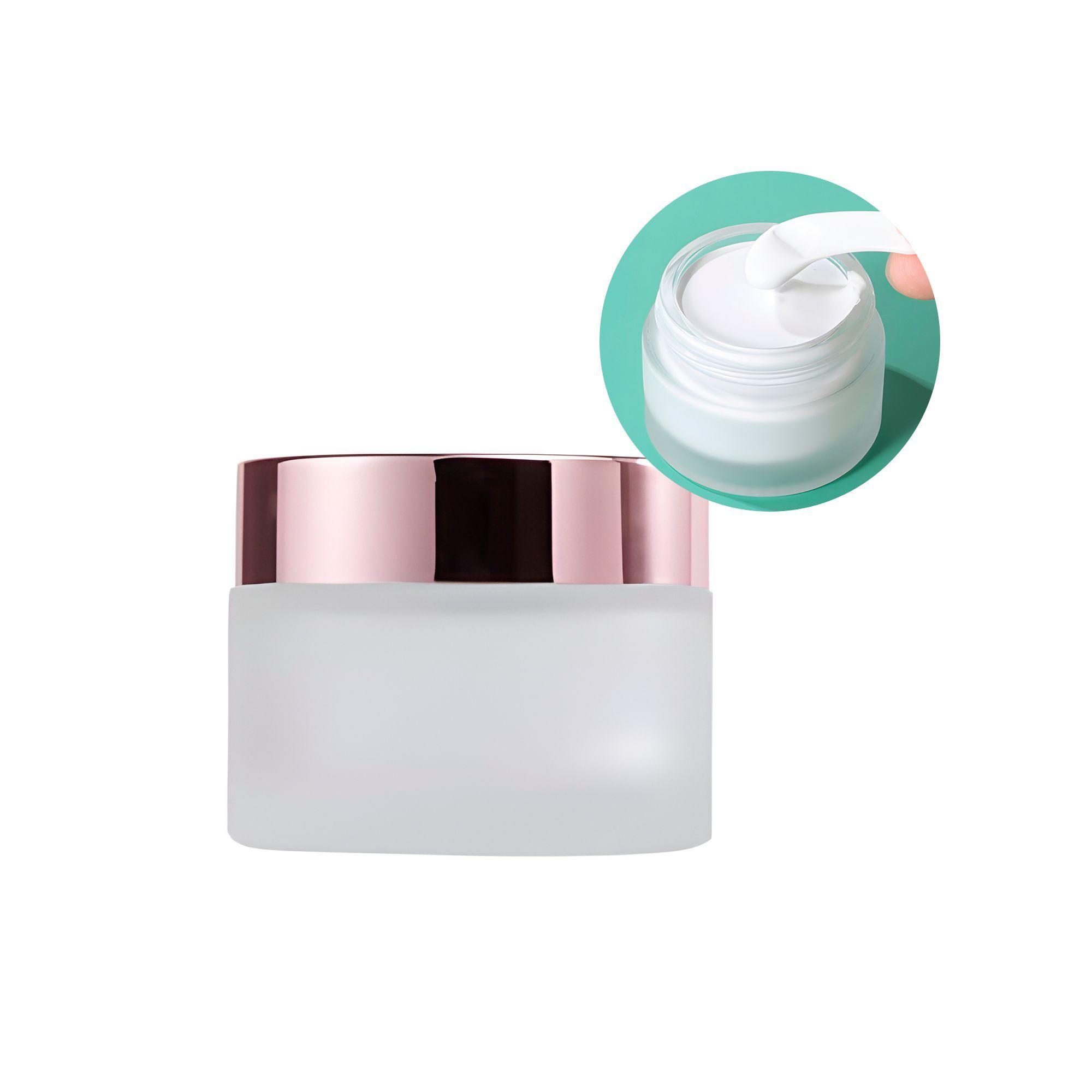 X12 Tarros Esmerilados Para Crema Con Tapa Oro Rosa 30g-0