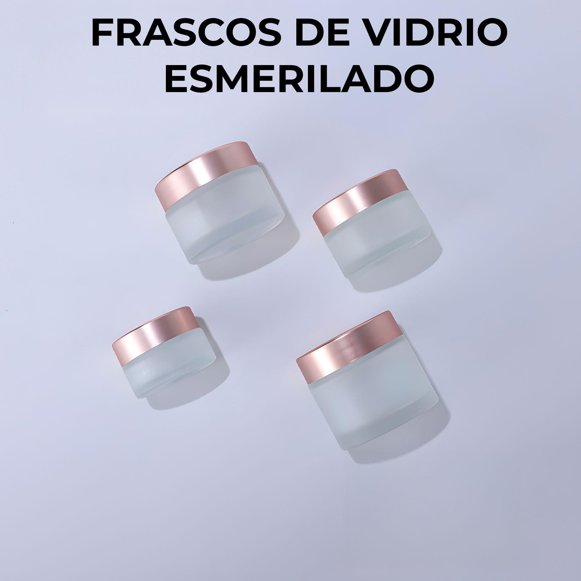 X12 Tarros Esmerilados Para Crema Con Tapa Oro Rosa 30g-1
