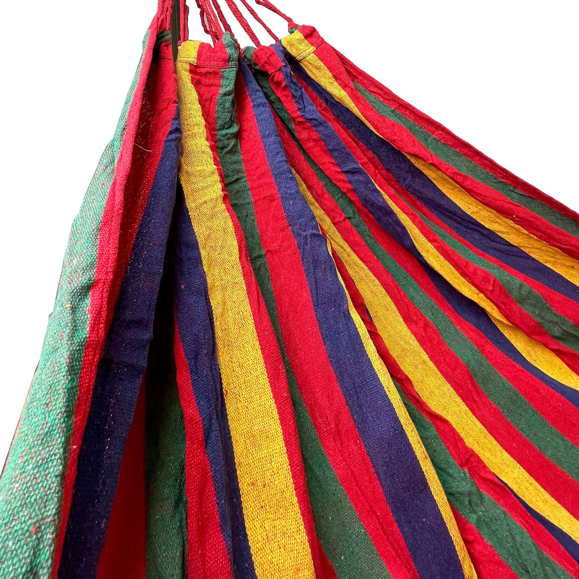 Hamaca 100 Algodón 2 Plaza Colgante 150x180cm Hasta 200kg Color Rojo-2