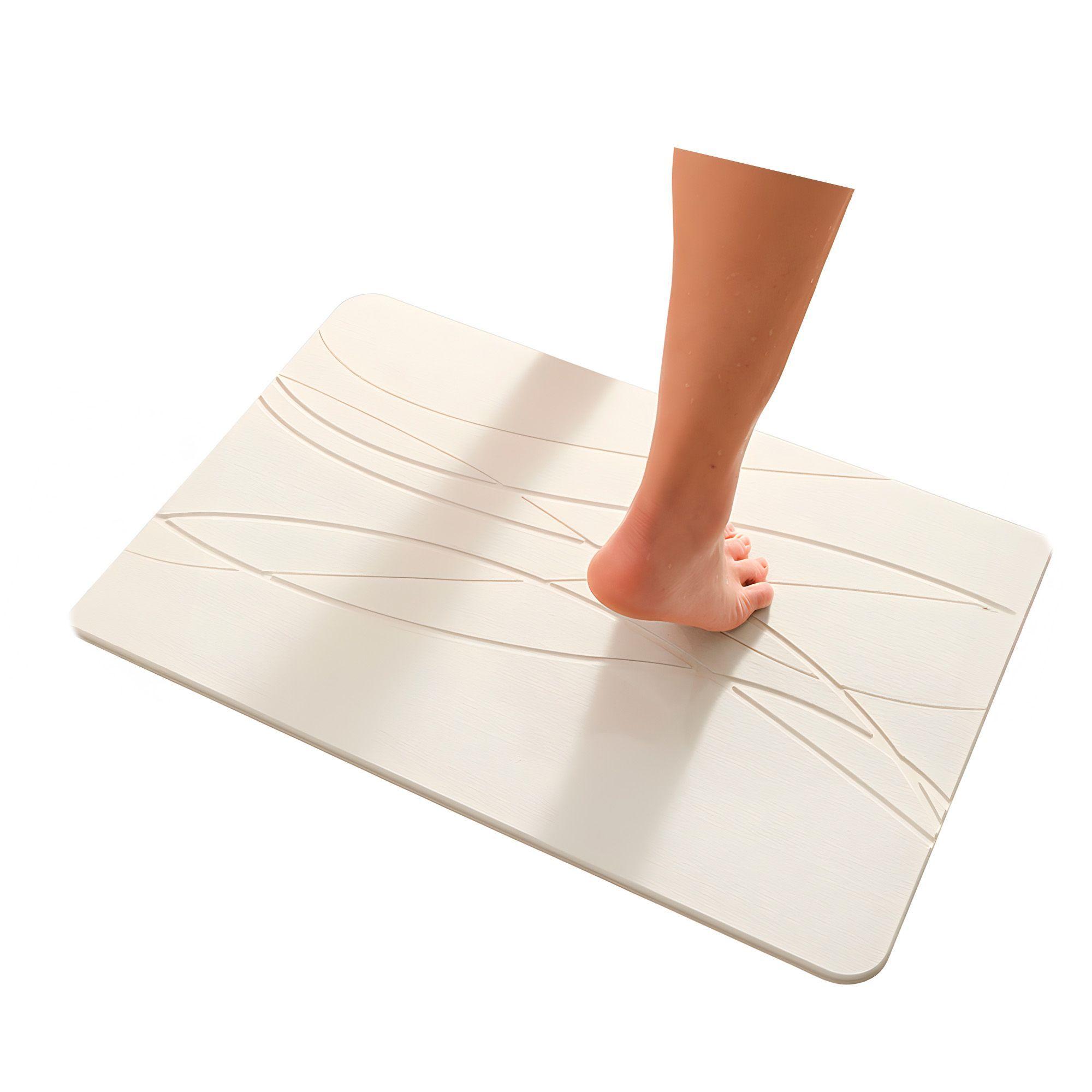 Alfombra Salida De Bano Absorbente Piedra Diatomita 60x39cm-0