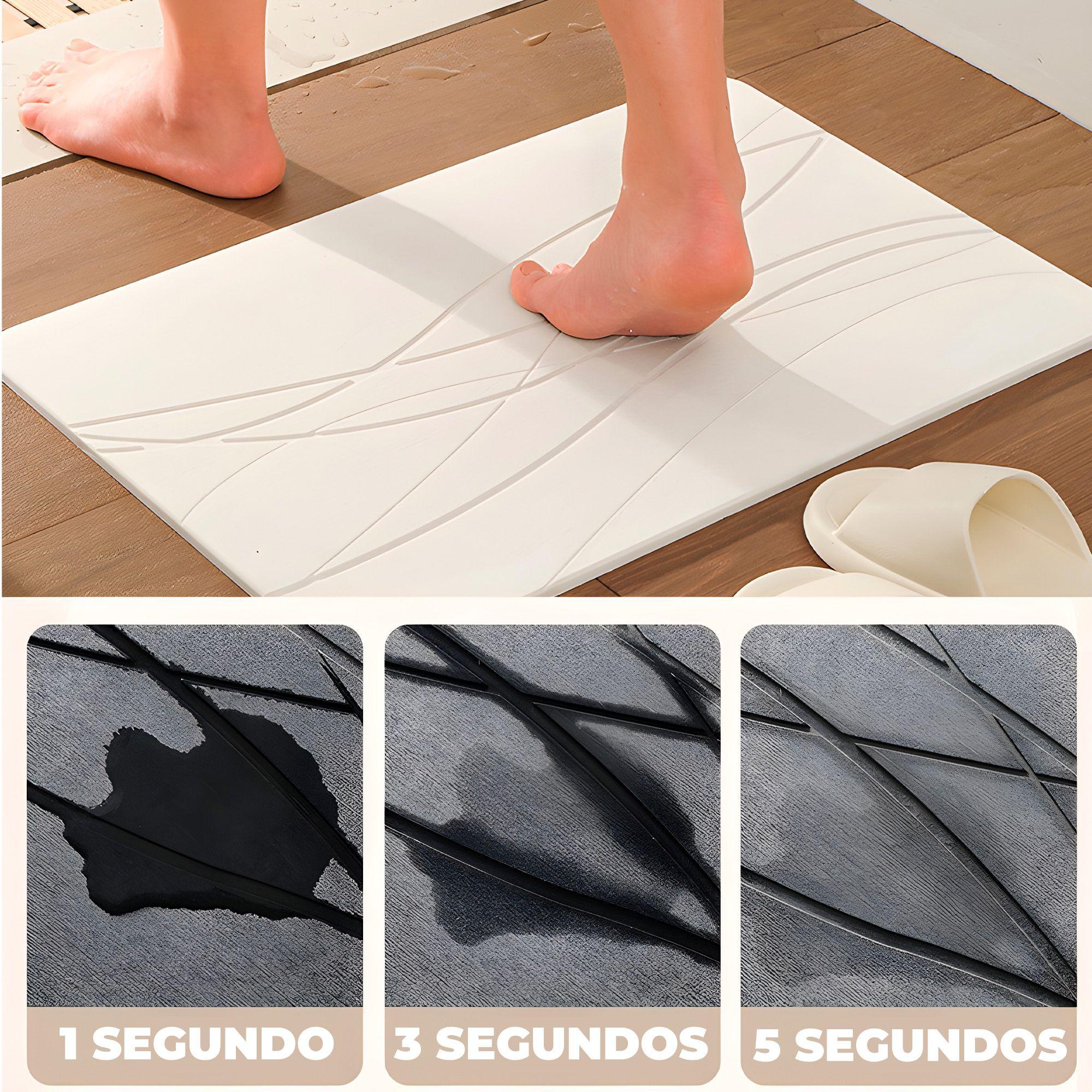 Alfombra Salida De Bano Absorbente Piedra Diatomita 60x39cm-2