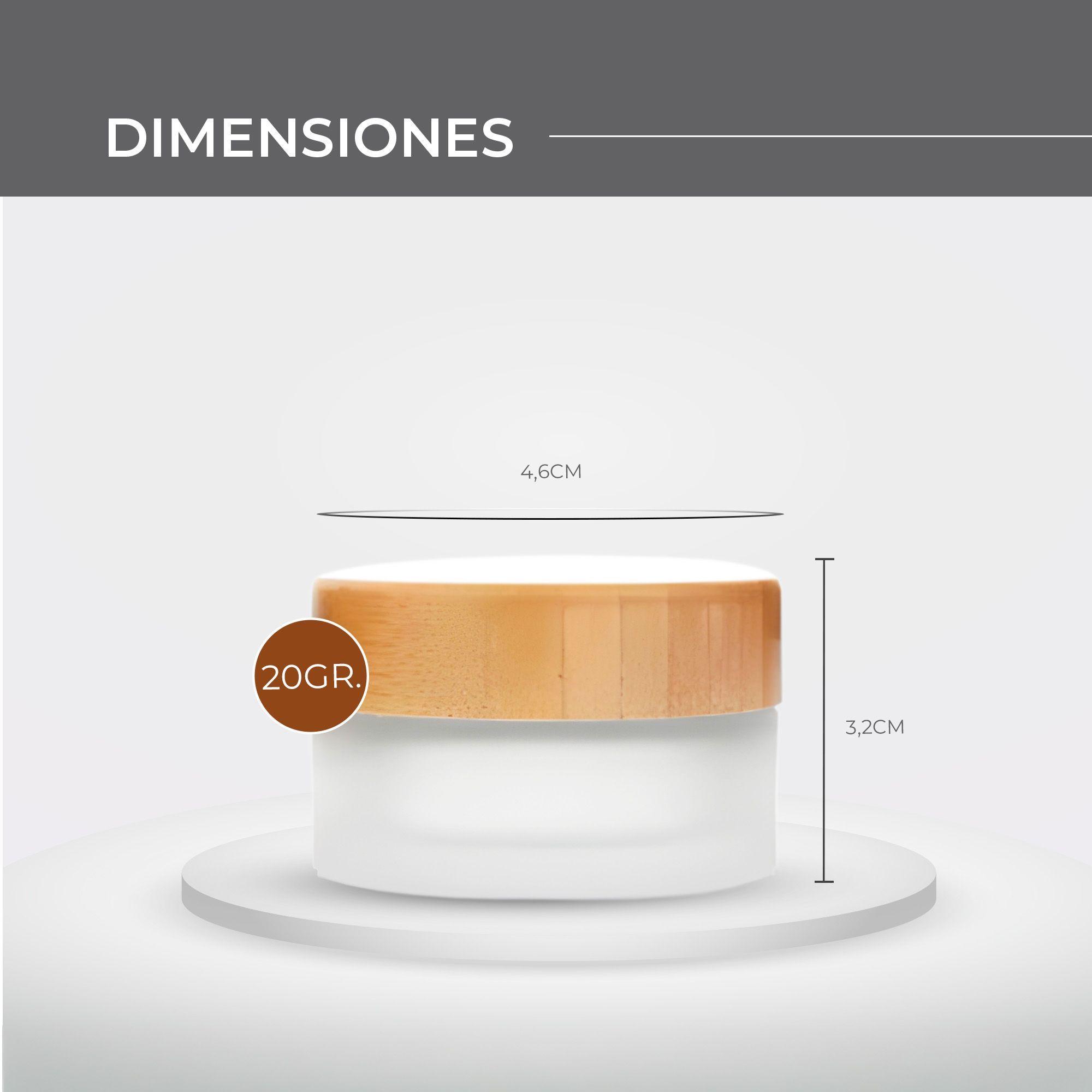 Set 24 Botellas Esmeriladas Cremas Cosmetica Tapa Madera 20g-4