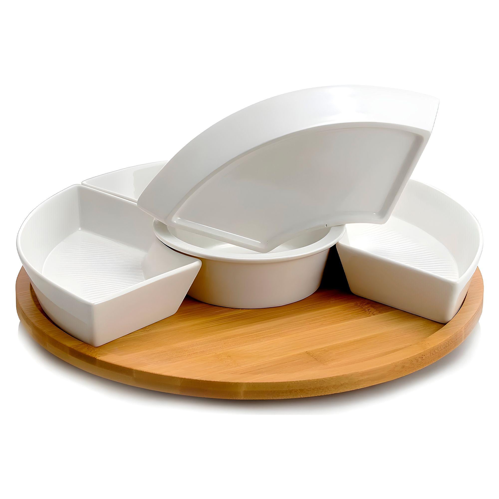 Bandeja Pocillos Cocktail Picoteo Aperitivos Ceramica Bambu-6