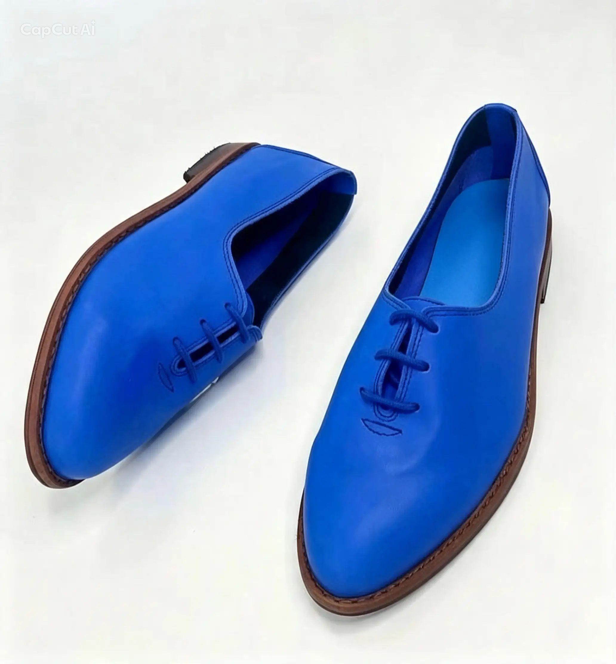 Zapato casual cuero Azulino-1