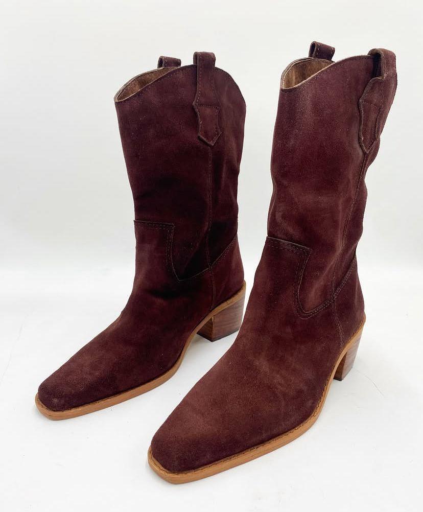 BOTA VAQUERA EN RENO CHOCOLATE CON TINTES BURDEO-0