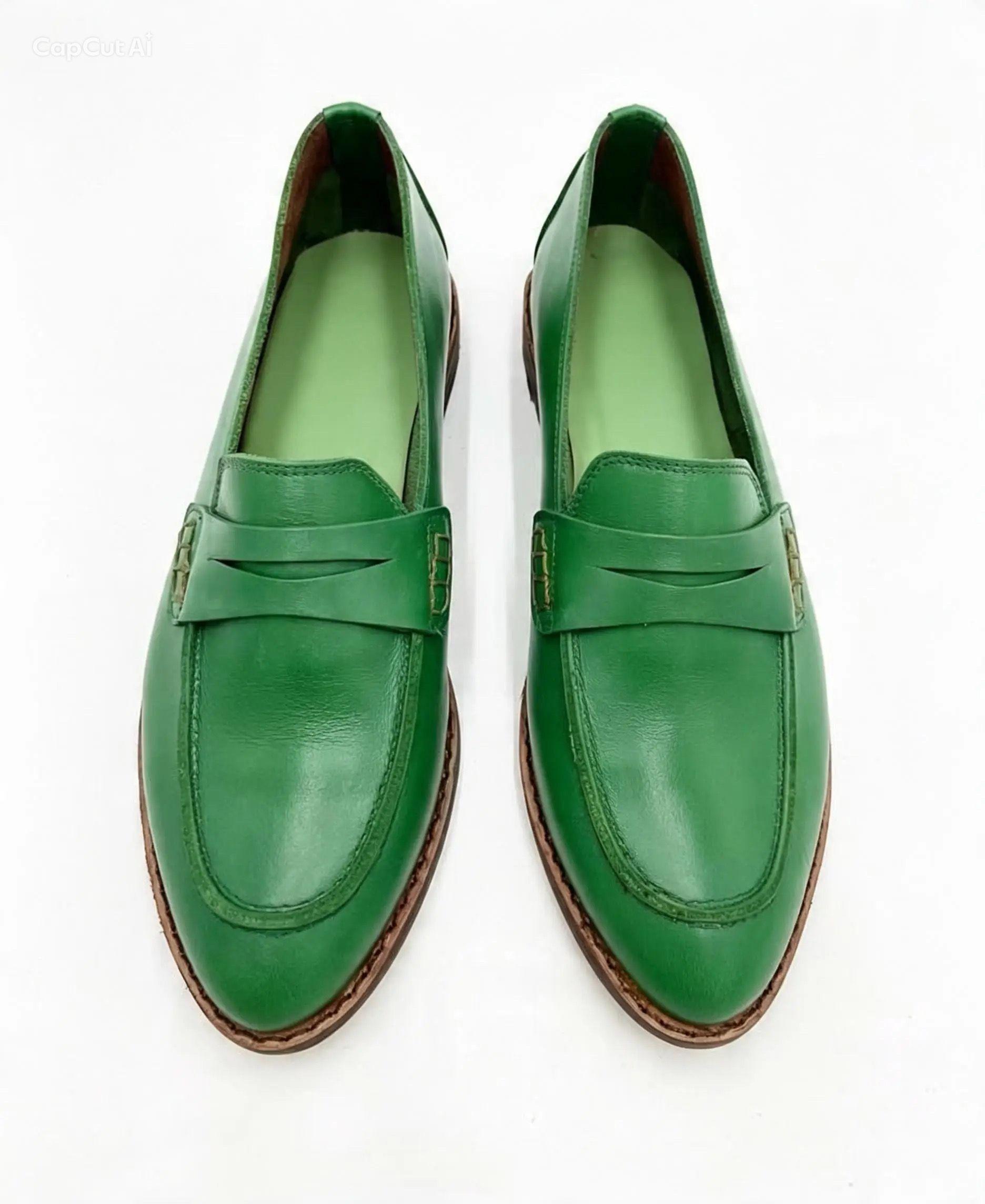 Mocasines verde claro-0