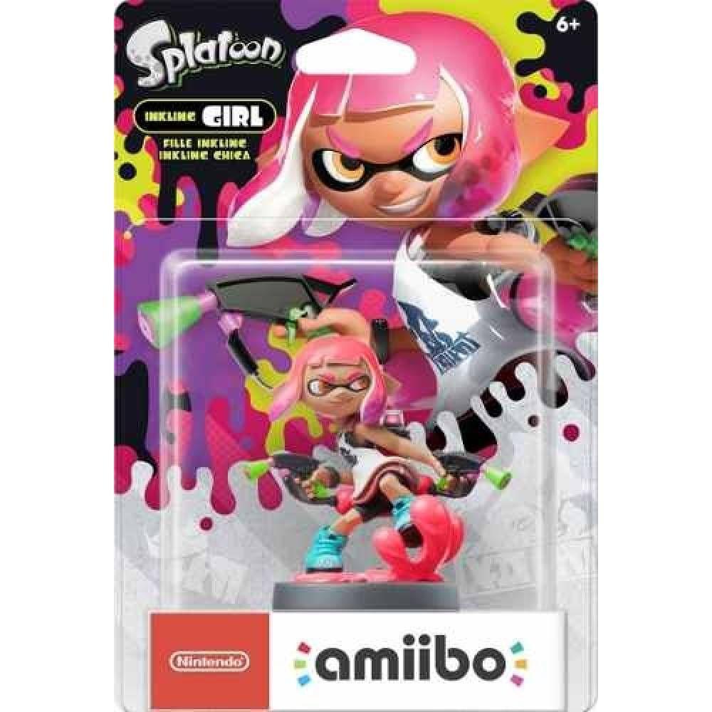 Figura Amiibo Inkling Chica Rosa - Splatoon - Sniper-0