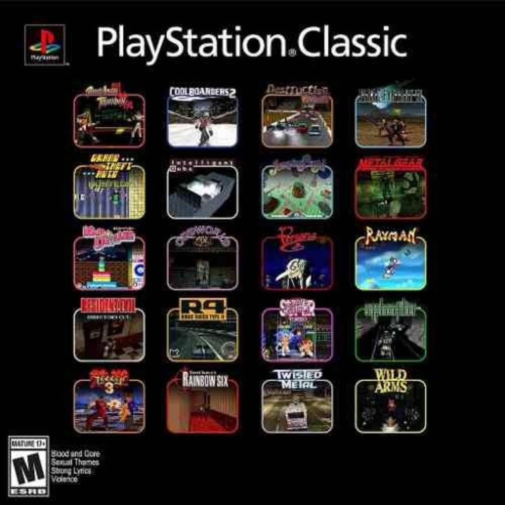Playstation  Classic Mini + 2 Controles + 20 Juegos - Sniper-2