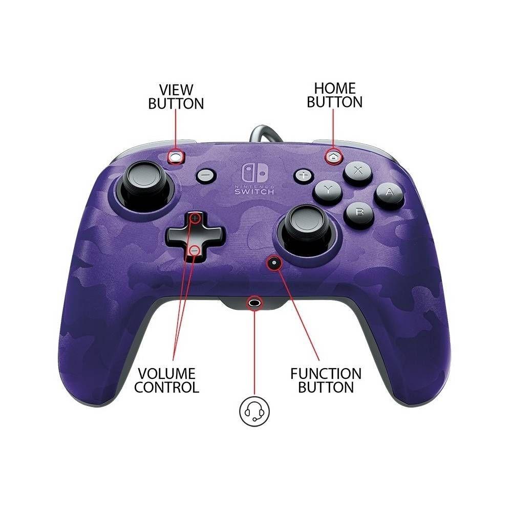 Control Nintendo Switch Faceoff Deluxe + Audio Wired- Purple-6