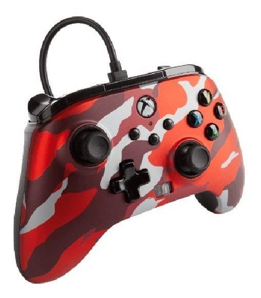 Control Powera Enhanced Wired - Red Camo Para Xbox Series X-2