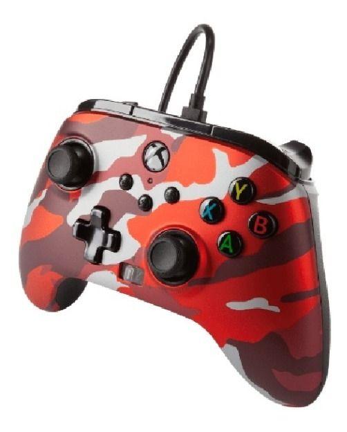 Control Powera Enhanced Wired - Red Camo Para Xbox Series X-3