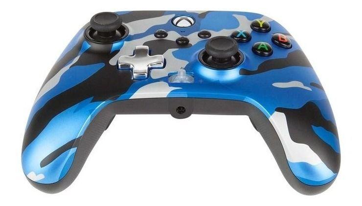 Control Powera Enhanced Wired Azul Camo Para Xbox Series-1