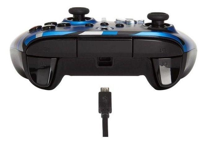Control Powera Enhanced Wired Azul Camo Para Xbox Series-2
