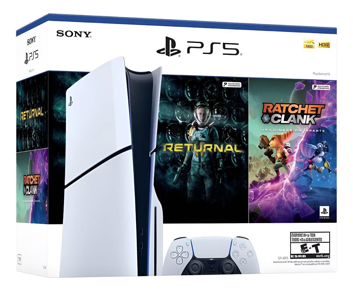 Consola Sony Ps5 Slim Con Disco + 2 Juegos 1tb Standard-0
