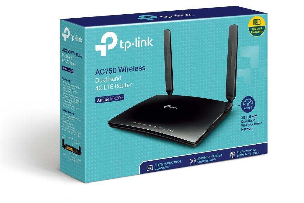 Router Bam inalambrico Tp Link MR200 4G LTE Chip Wi Fi 5 Dual Band AC750-3