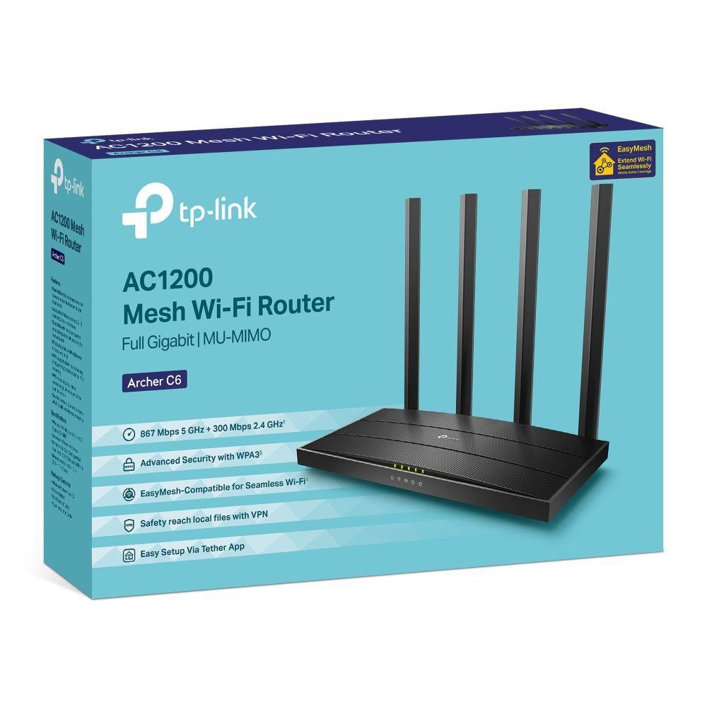 Router Tp Link Archer C6 Wi Fi 5 Dual Band Ac1200 Gigabit Mu mimo-3