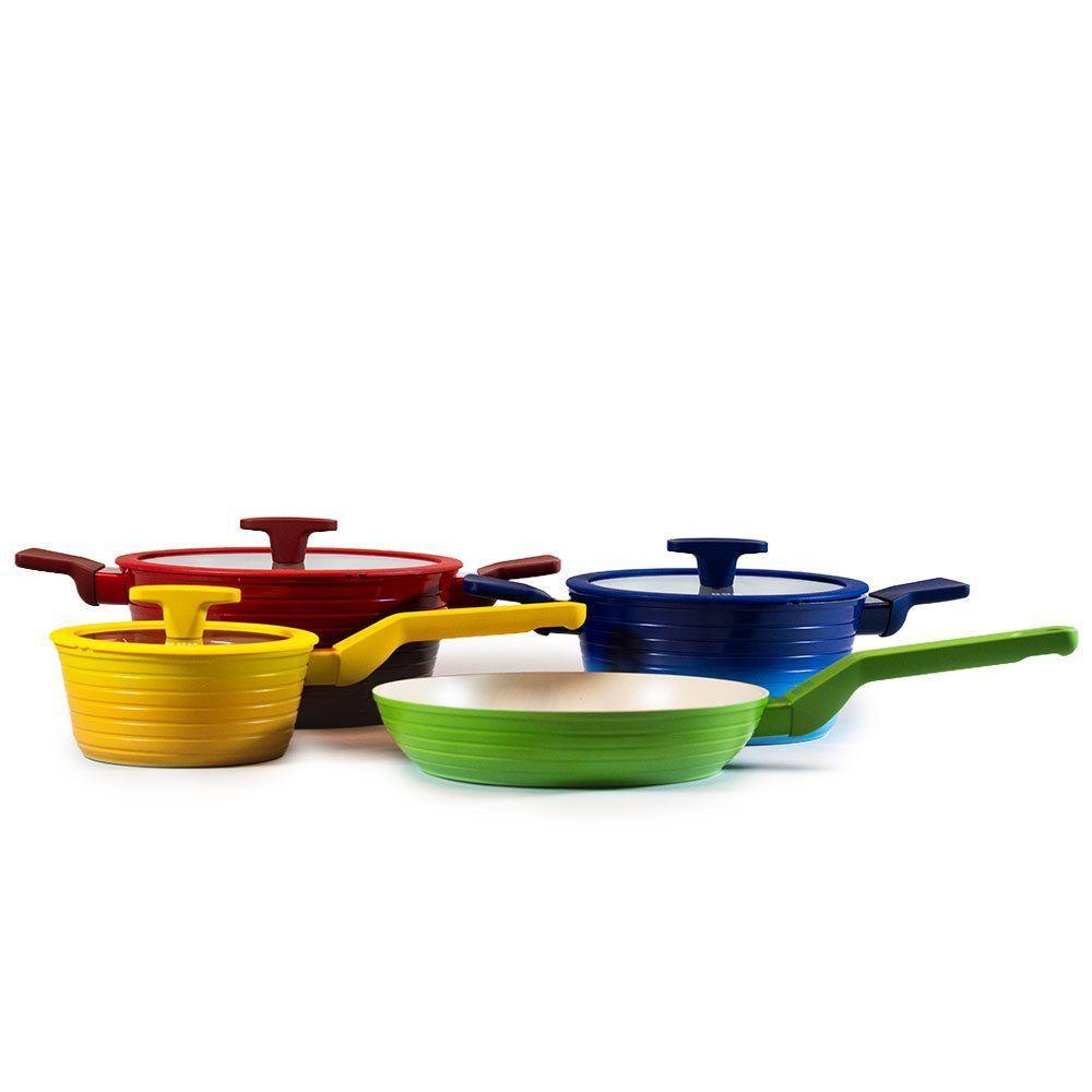 BATERIA DE COCINA 7 PIEZAS BORKEN COLORS-0