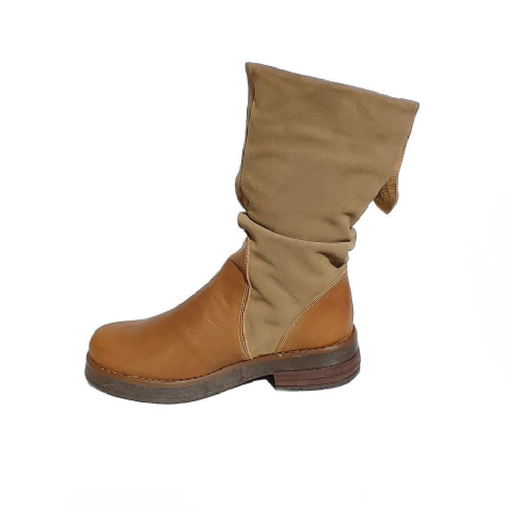 Bota Cuero con Reno Natural África -0