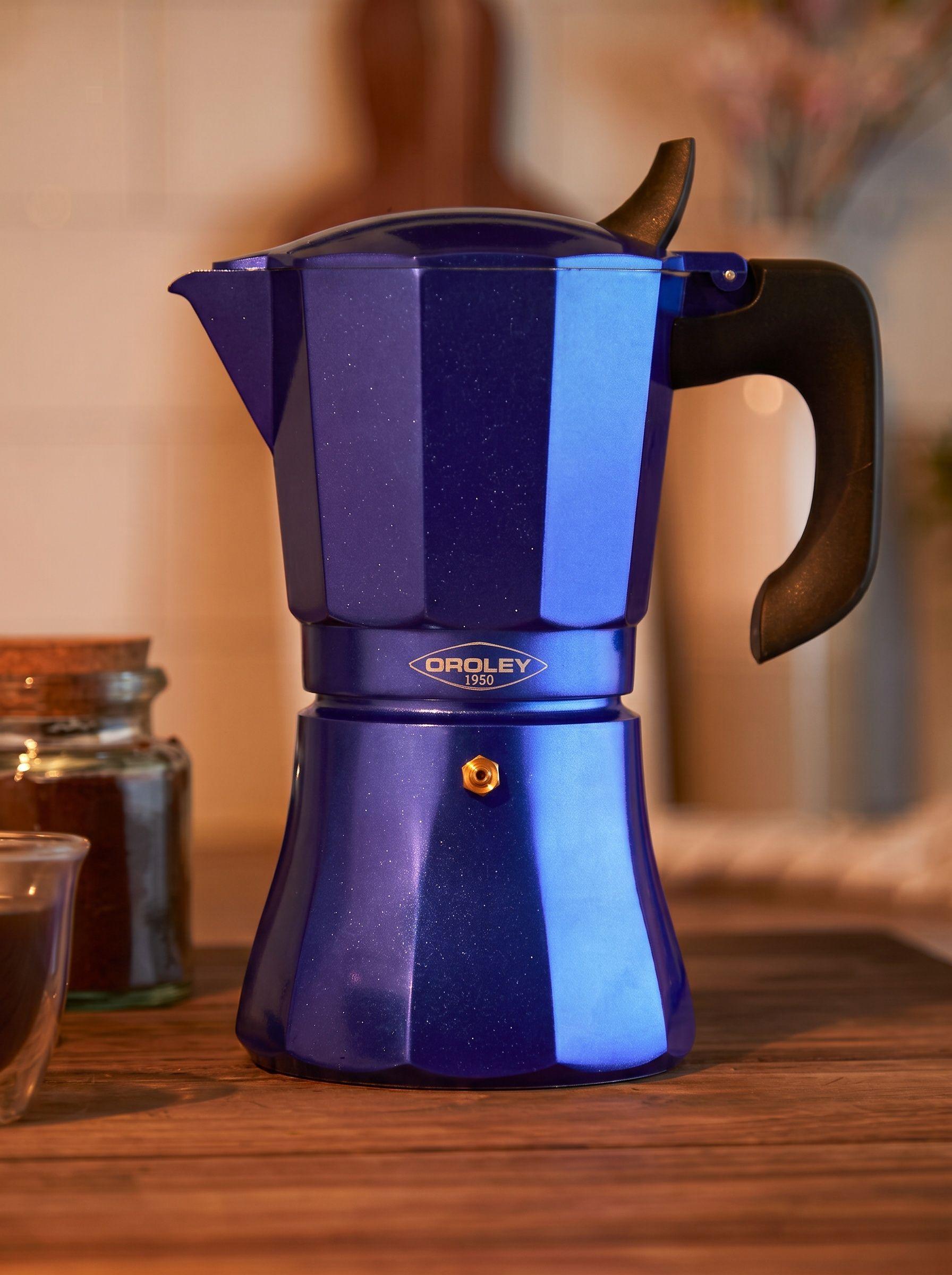 Cafetera Oroley Italiana Petra Induccion 9 Tazas Azul-2