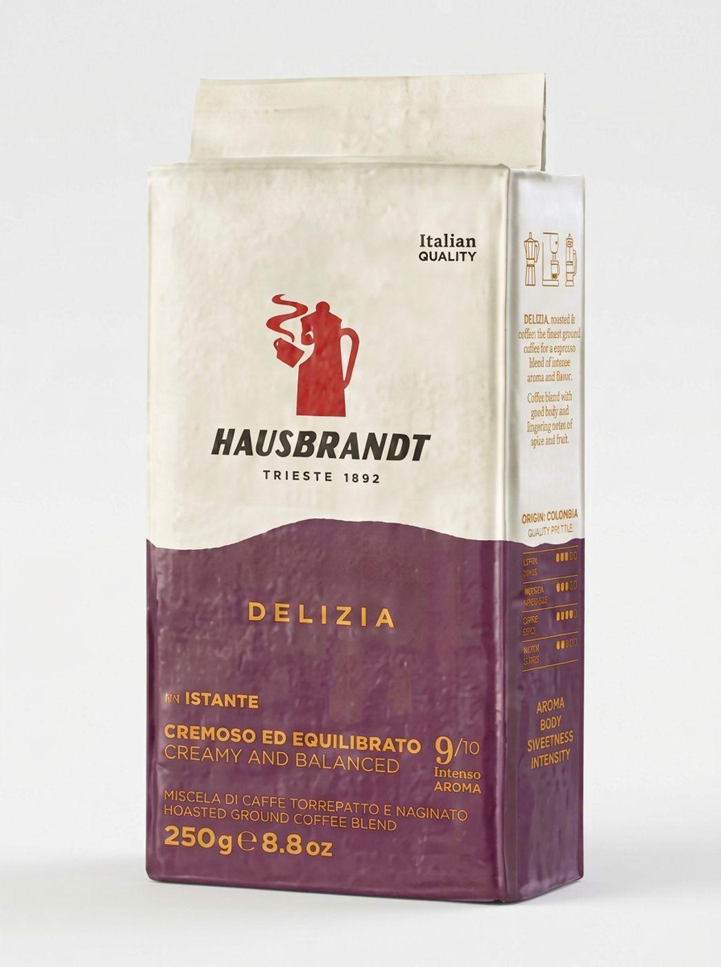 Cafe Grano Molido Italiano Hausbrandt Delizia 250 Gr-1