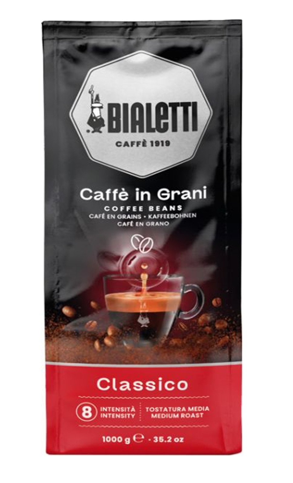 Caf Italiano Bialetti Classico En Grano 1 Kilo-2