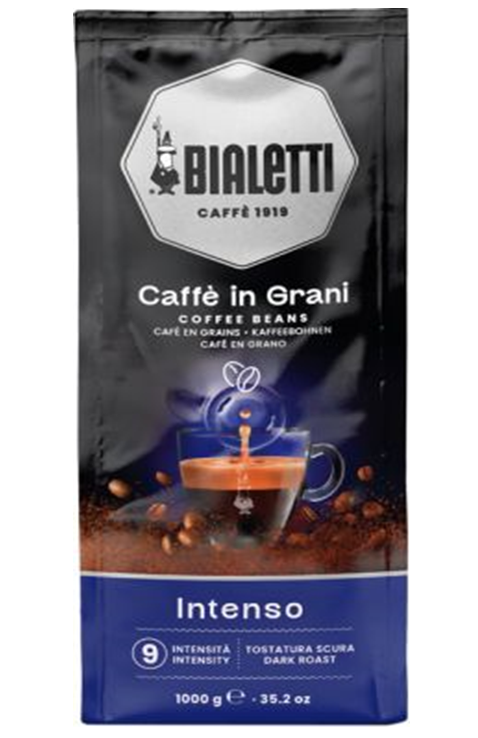 Cafe Italiano Bialetti Intenso 1 Kilo Grano Entero-3