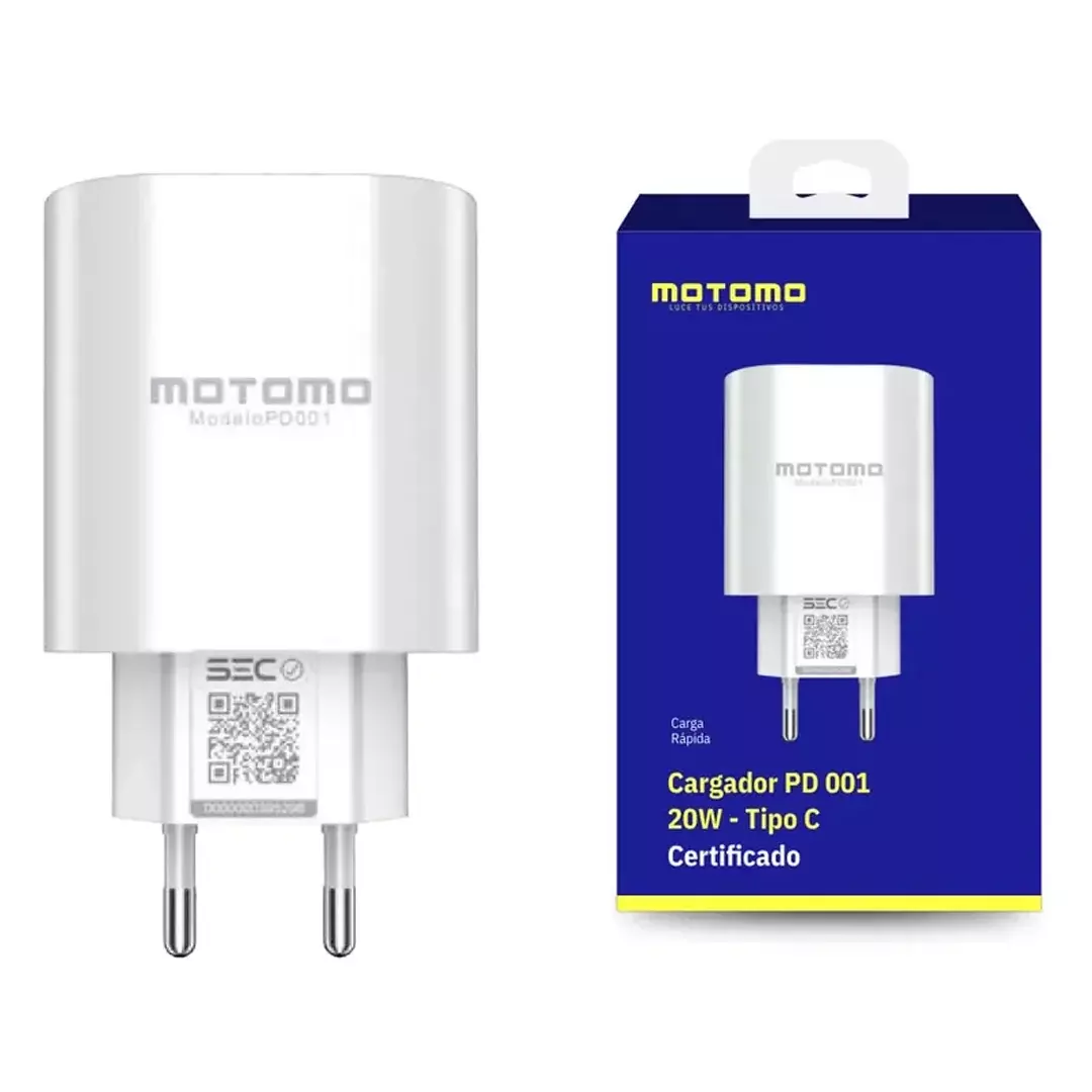 Cargador Motomo 20w Carga R pida Blanco-0
