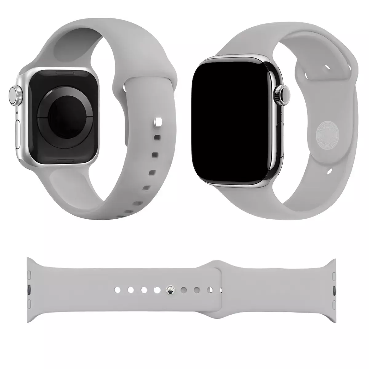 Correa Genérico Apple Watch 42/44mm M/L Gris-0