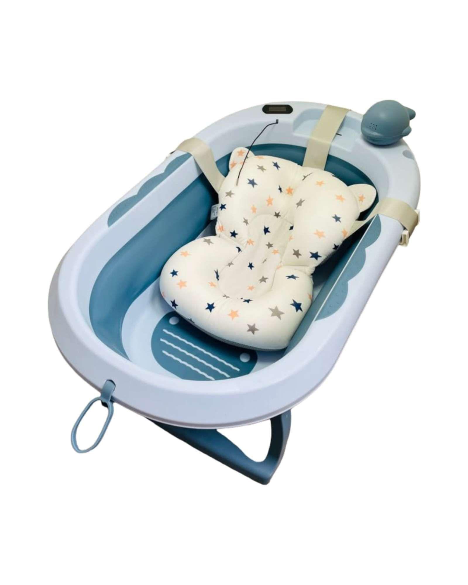 TINA PLEGABLE CON ACCESORIOS PARA BEBES AZUL-1