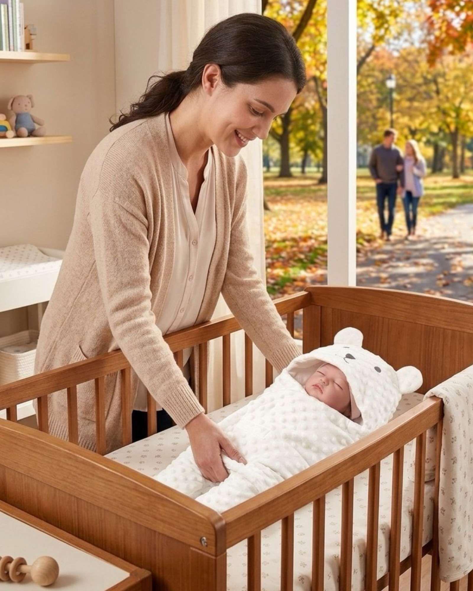 Saco de Dormir Térmico para Bebé Diseño Oso con Orejitas A03-3