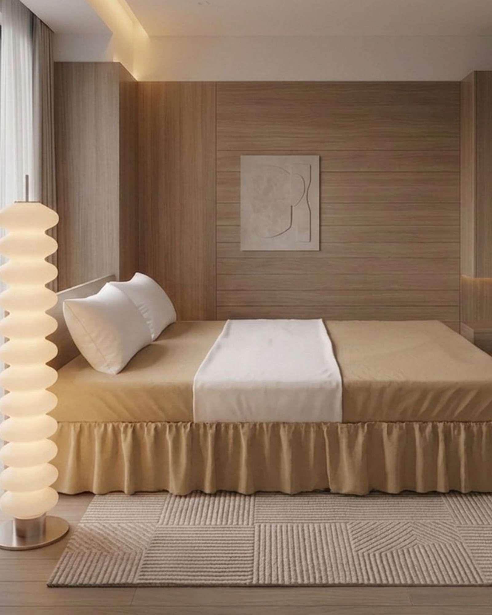Faldón de Cama Estilo Moderno y Ajuste Perfecto 2 Plazas 150X200 CM A05-2