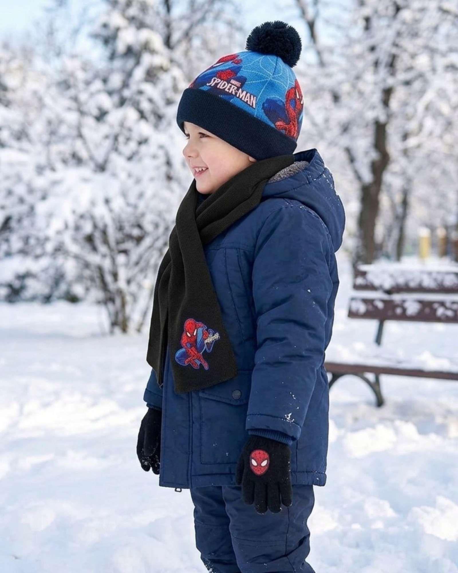 Set Invierno Niños niñas Gorro,Bufanda,Guantes Térmico02-3