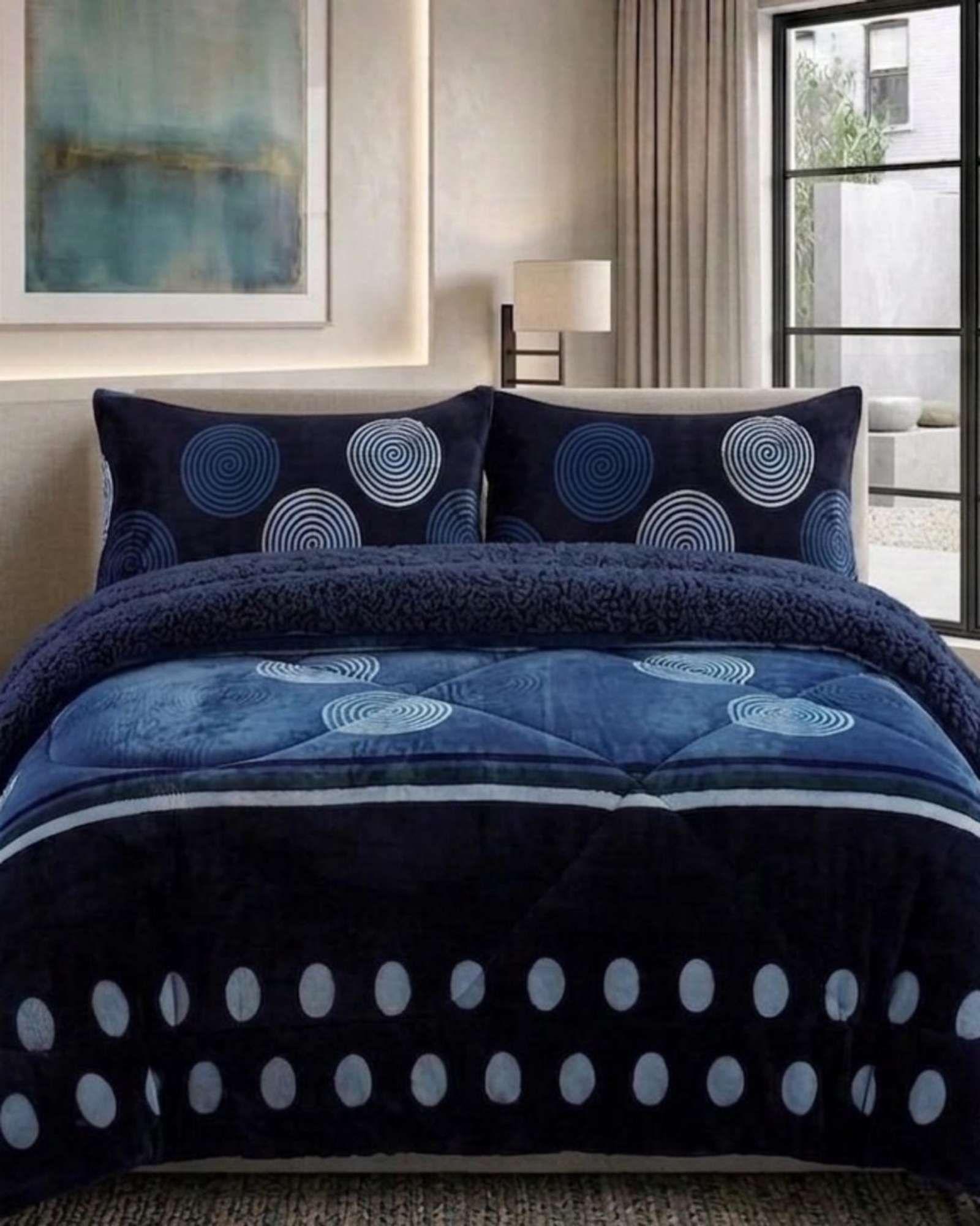 Cubrecama Plush con Chiporro Extra Suave y Térmico Invierno king01-3