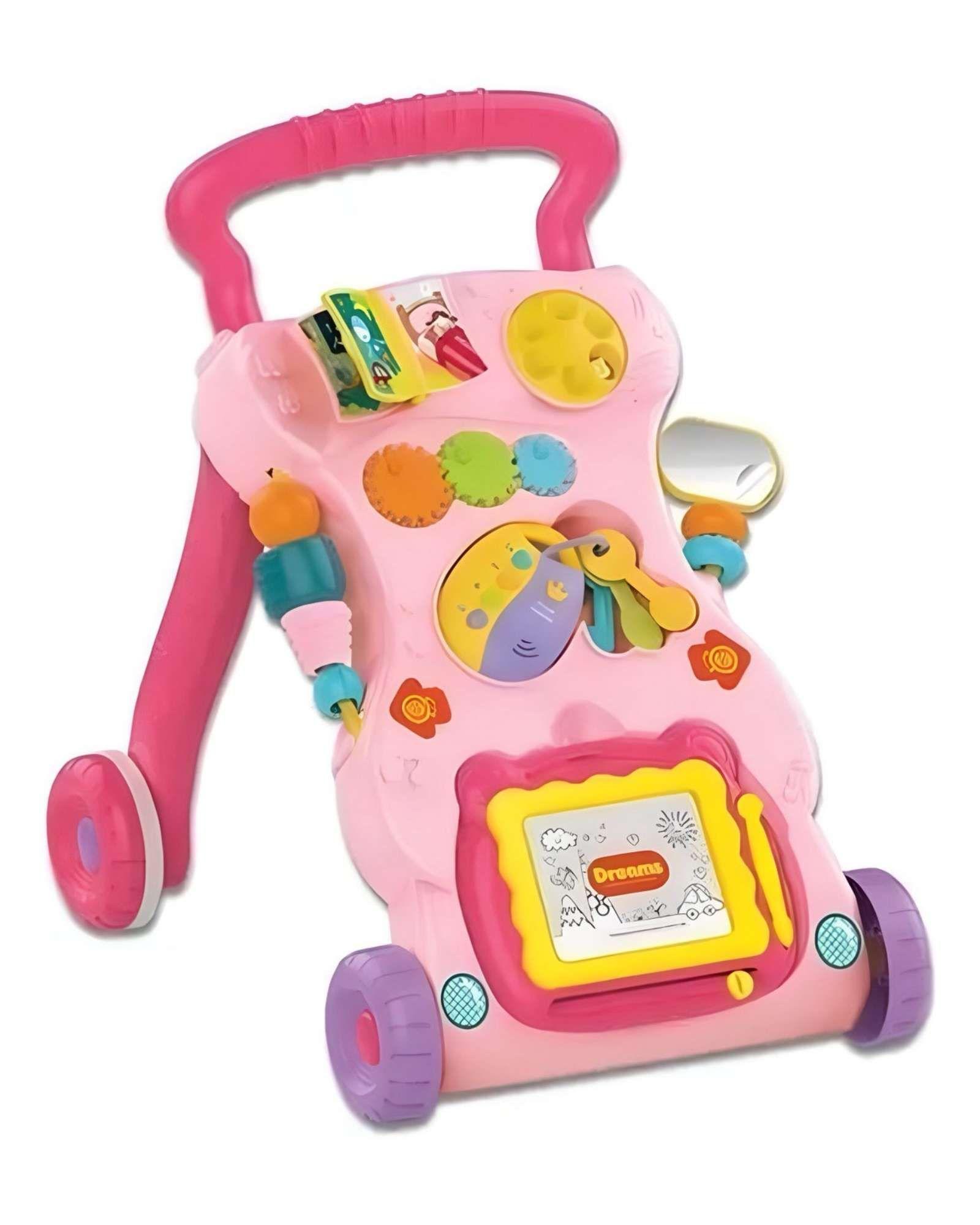 ANDADOR CORREPASILLO MUSICAL INFANTIL EDUCATIVO PARA BEBÉS ROSA-0