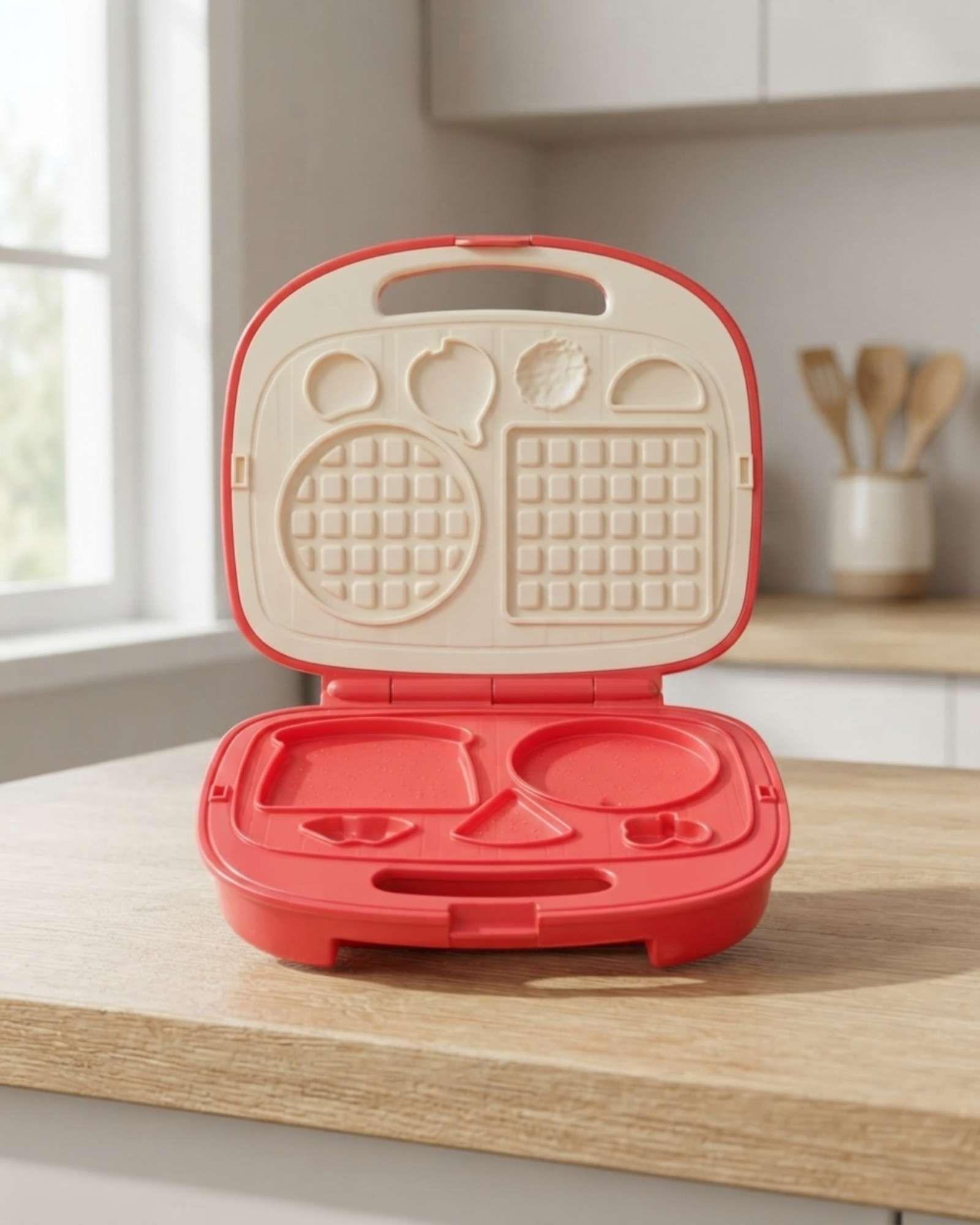 Set De Masas Moldeables Funny Clay Con Sandwichera Wafflera Juguete-4