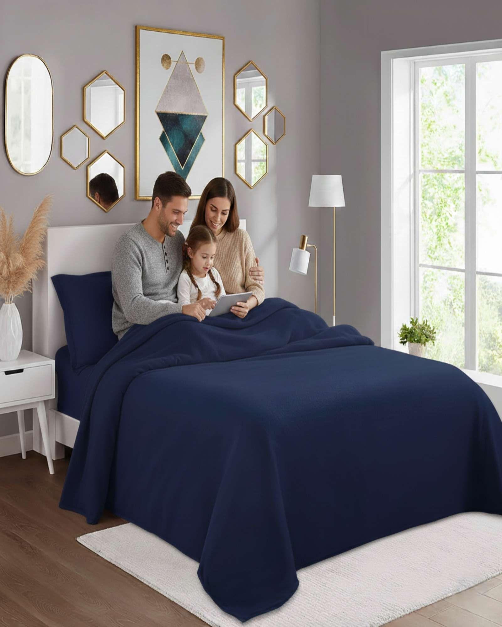 Juego de Sábanas Polar Premium Plaza y Media Térmicas Extra Suaves 04-2