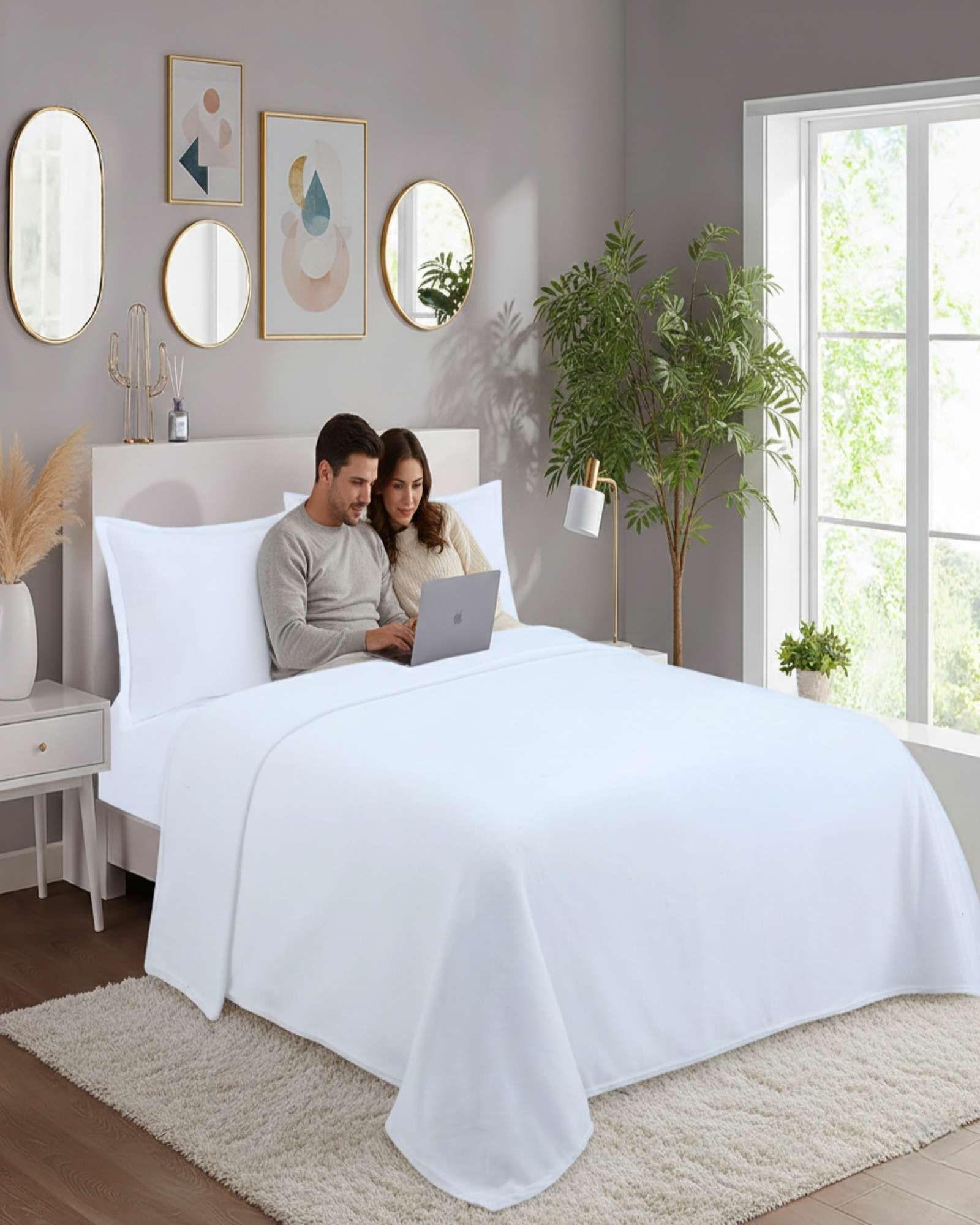 Juego de Sábanas Polar Premium 2 Plazas Térmicas Extra Suaves 01-2