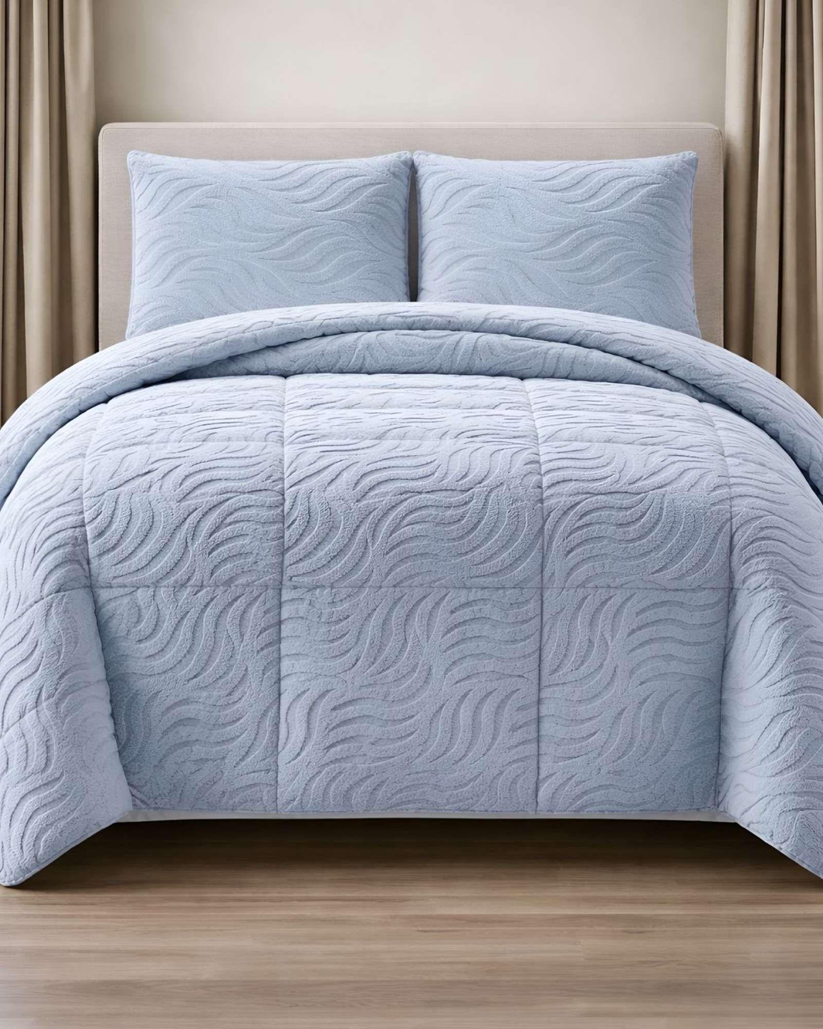 COBERTOR ELEGANTE DE INVIERNO CON CHIPORRO 2 PLAZAS07-4