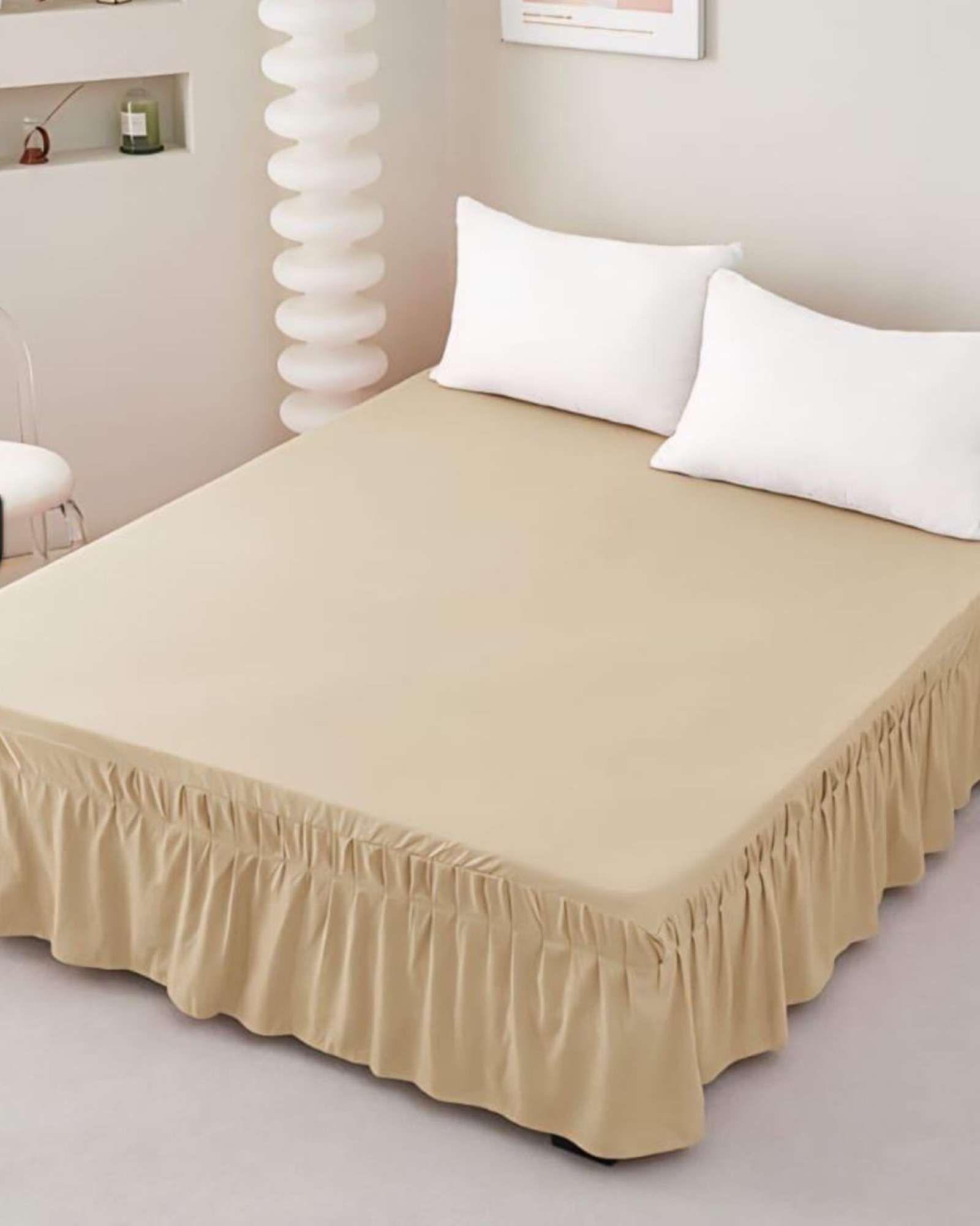 Faldón de Cama Estilo Moderno y Ajuste Perfecto KING 180X200 CM A05-3