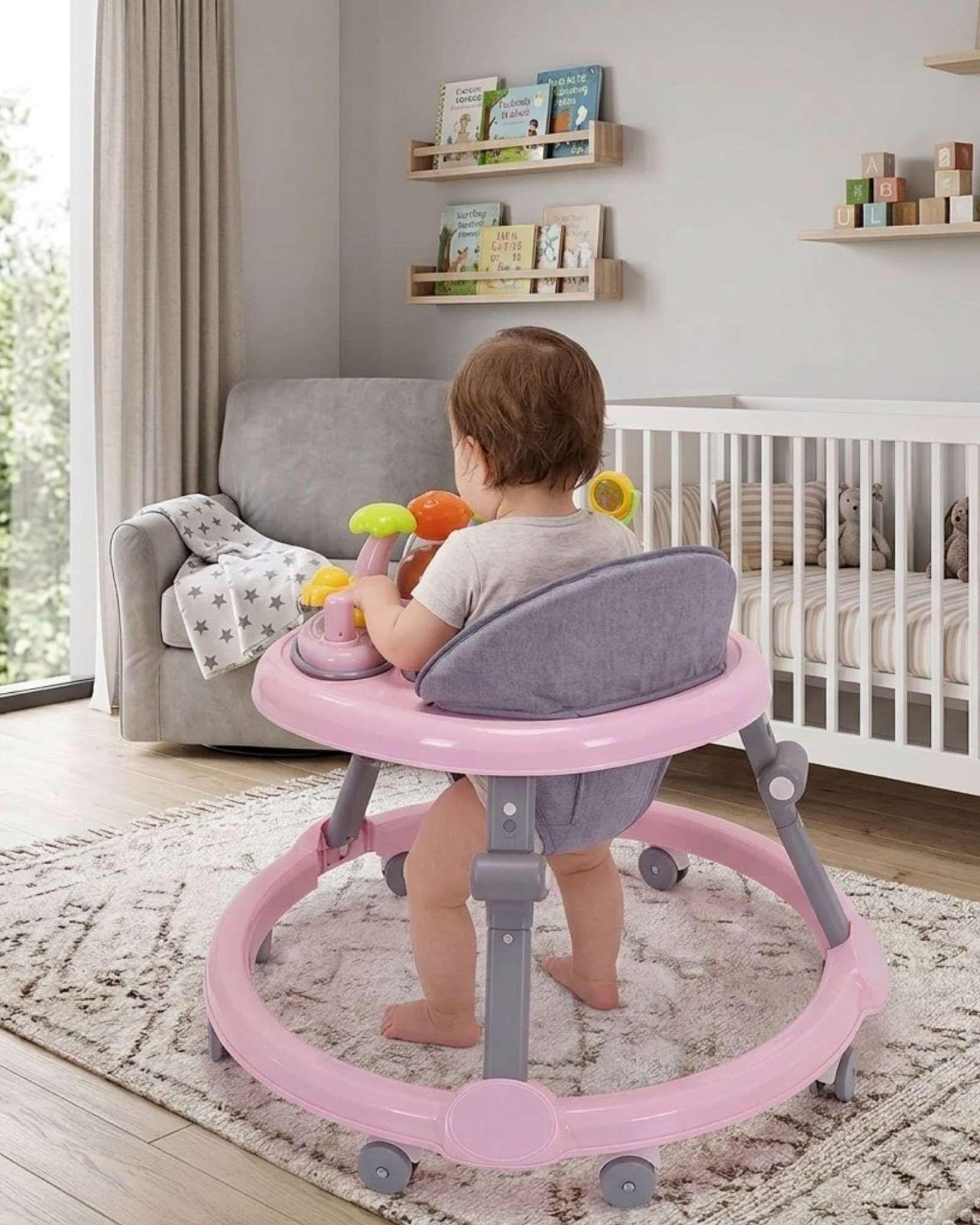 Andador Musical Para Bebé Interactivo Plegable Seguro1-3
