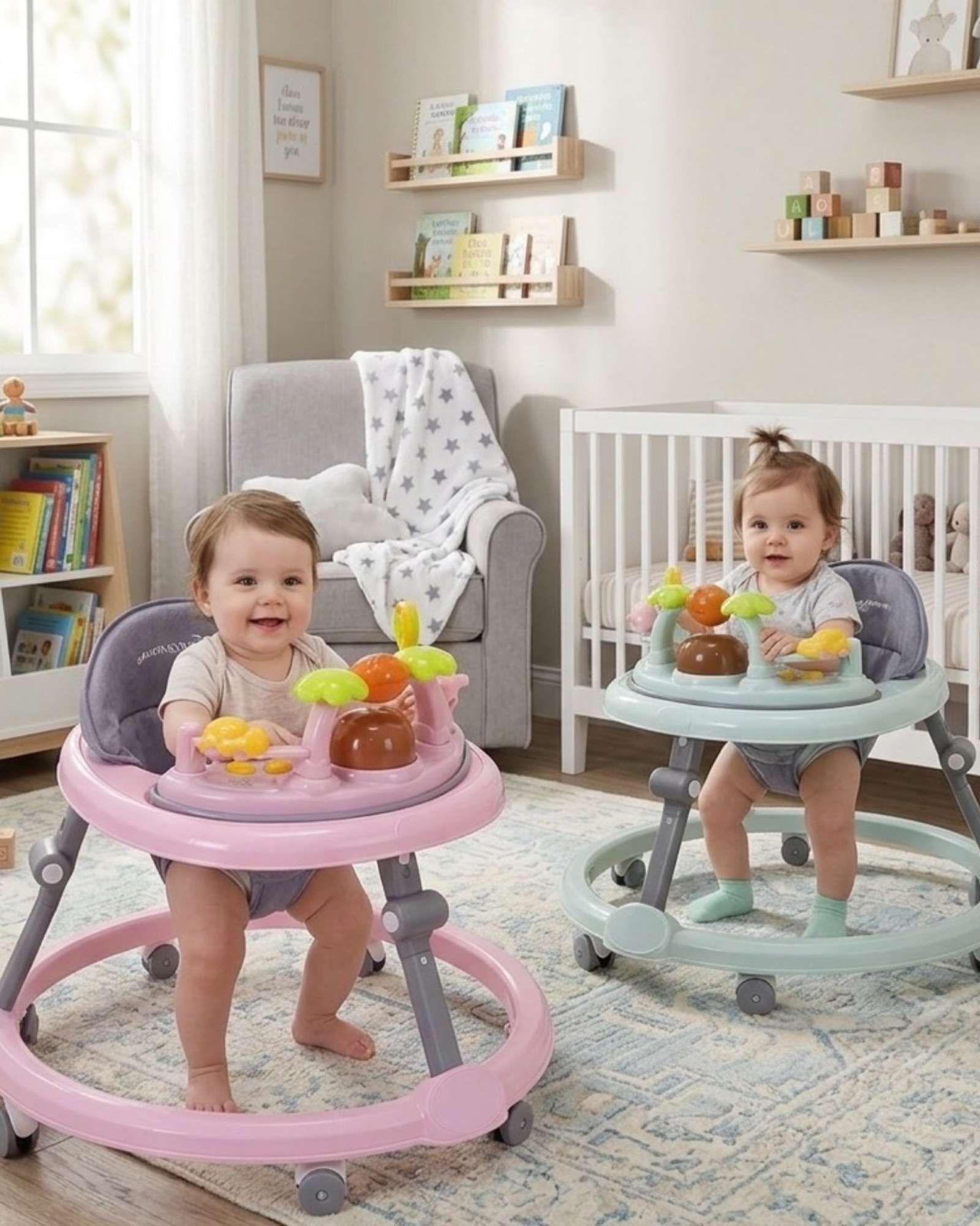 Andador Musical Para Bebé Interactivo Plegable Seguro1-4