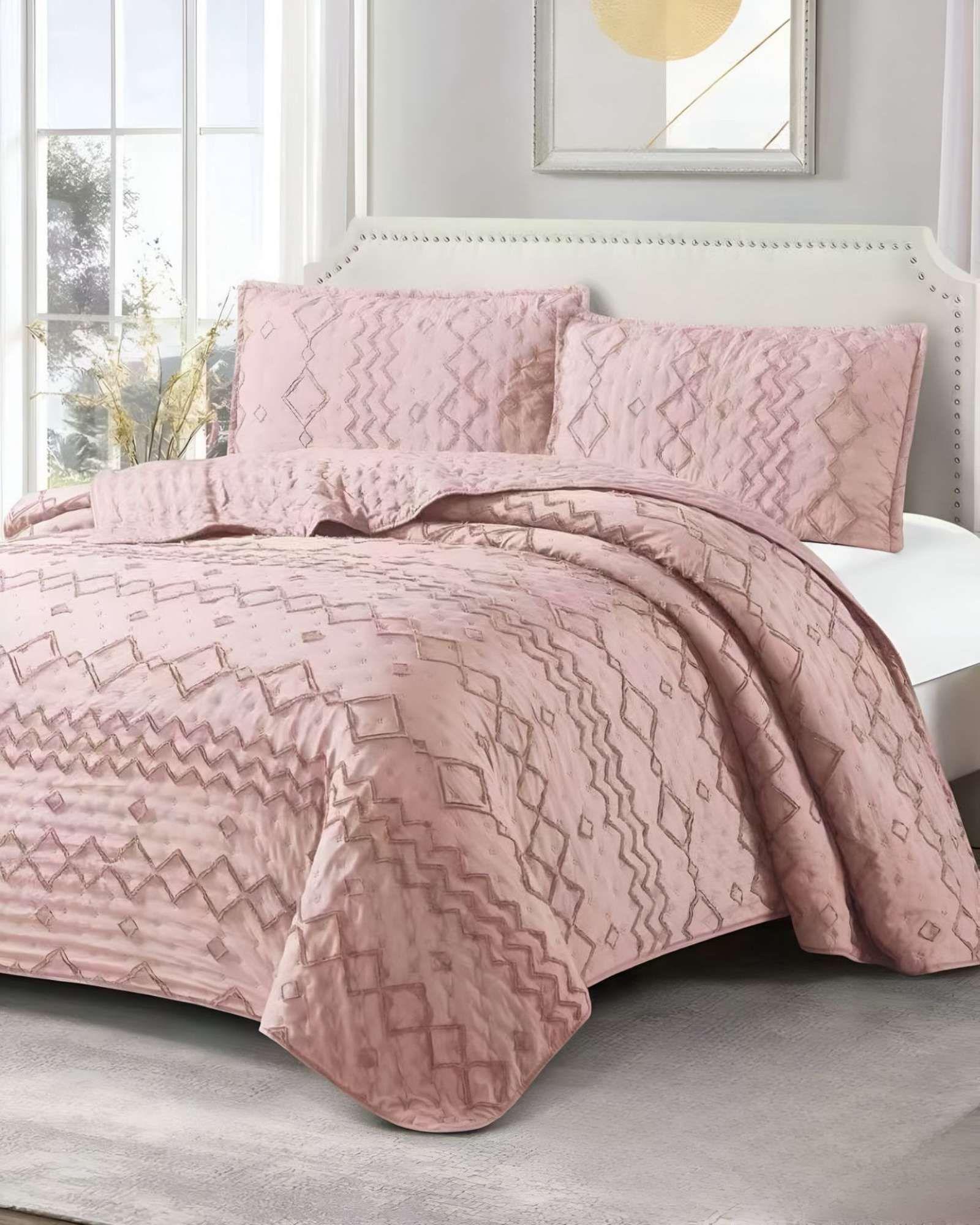 CUBRECAMA QUILT DELGADO TUFTING DE LUJO SUAVE PLAZA Y MEDIA N5-3