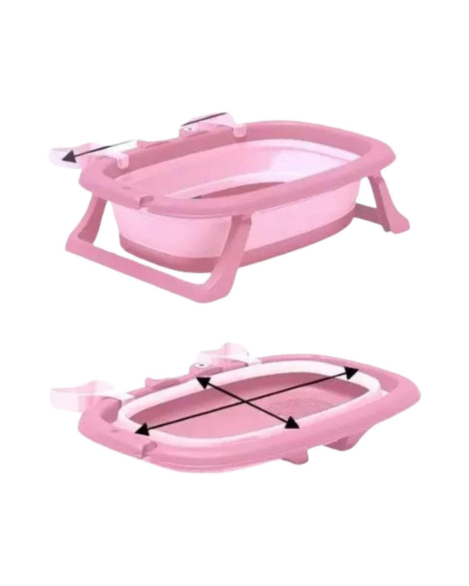 TINA BAÑERA PLEGABLE CANGREJO BEBE ROSA-3