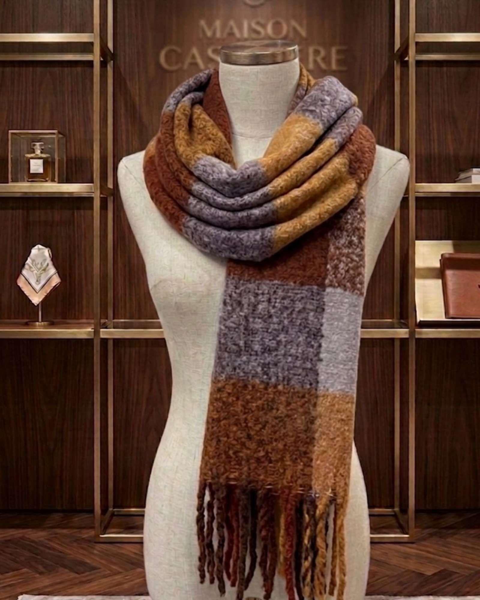 Bufanda Soft Tartán Color Block Temporada Invierno 2026 Diseño surtido-2