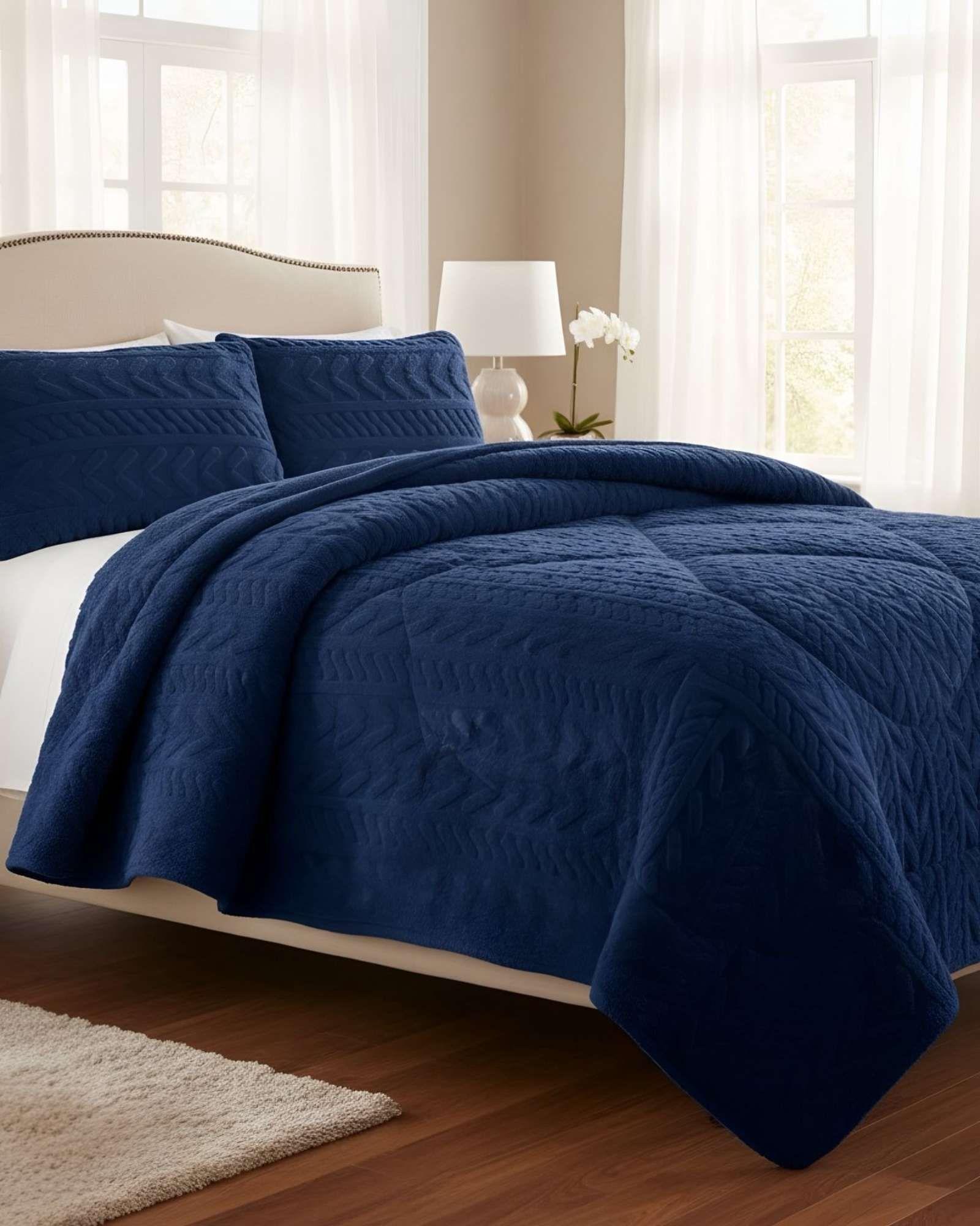 COBERTOR ELEGANTE DE INVIERNO CON CHIPORRO KING06-4